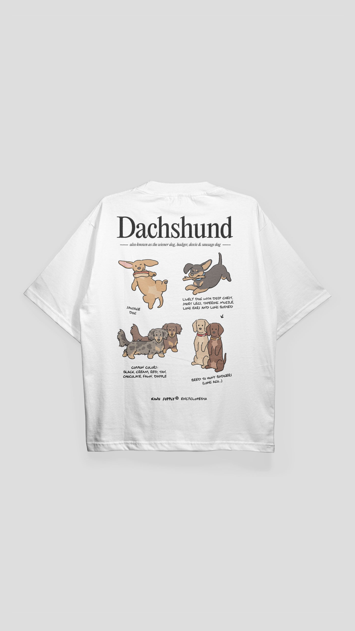 Dachshund Encyclopedia T-shirt White