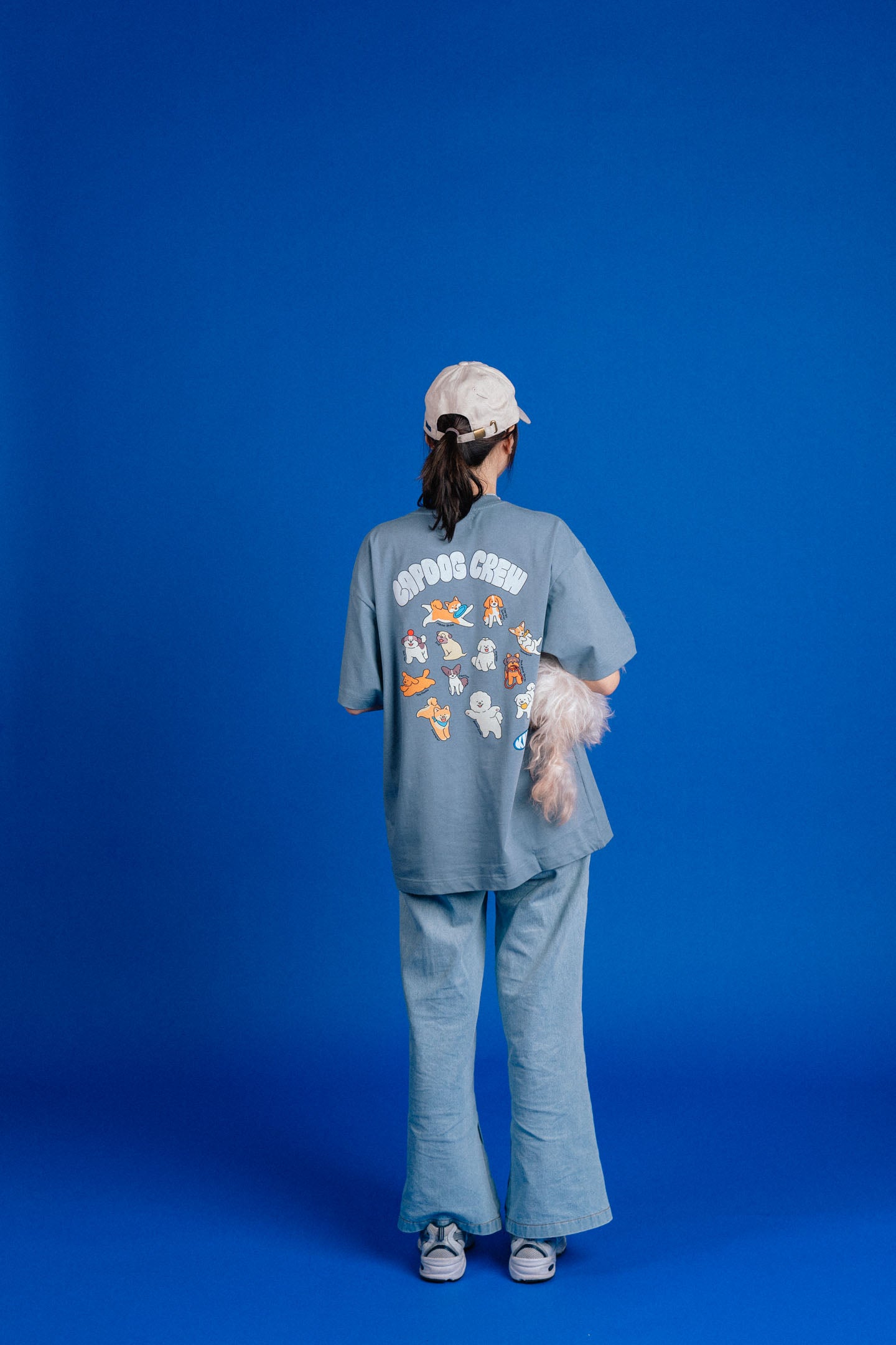 Lapdog Crew T-shirt Grey Blue