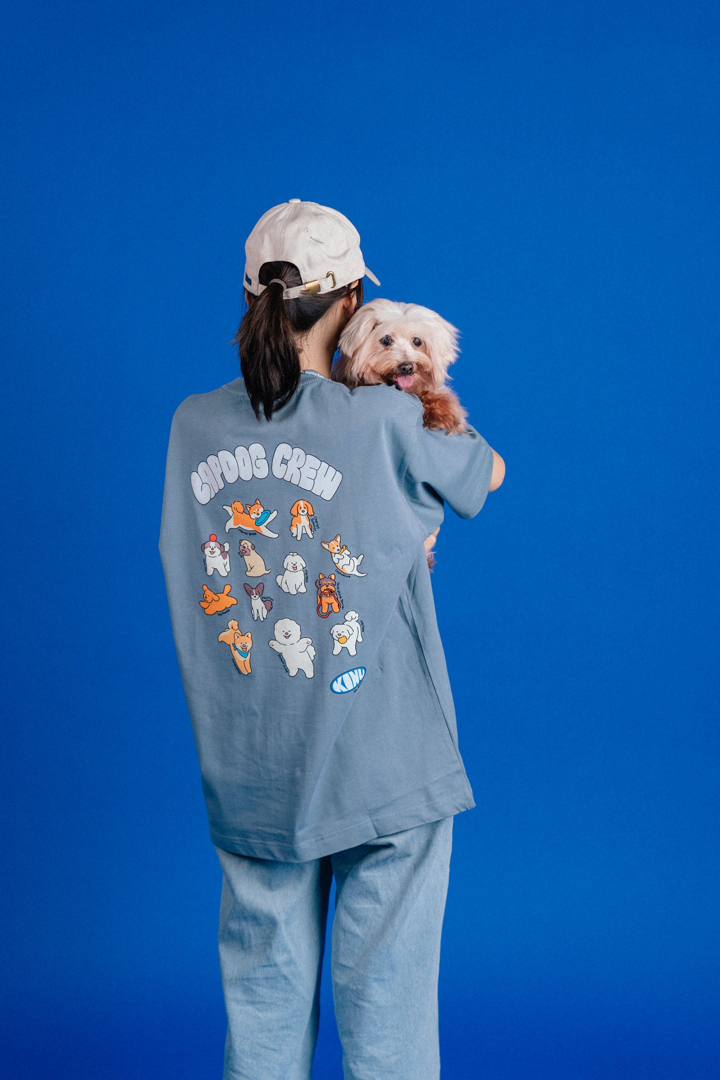 Lapdog Crew T-shirt Grey Blue