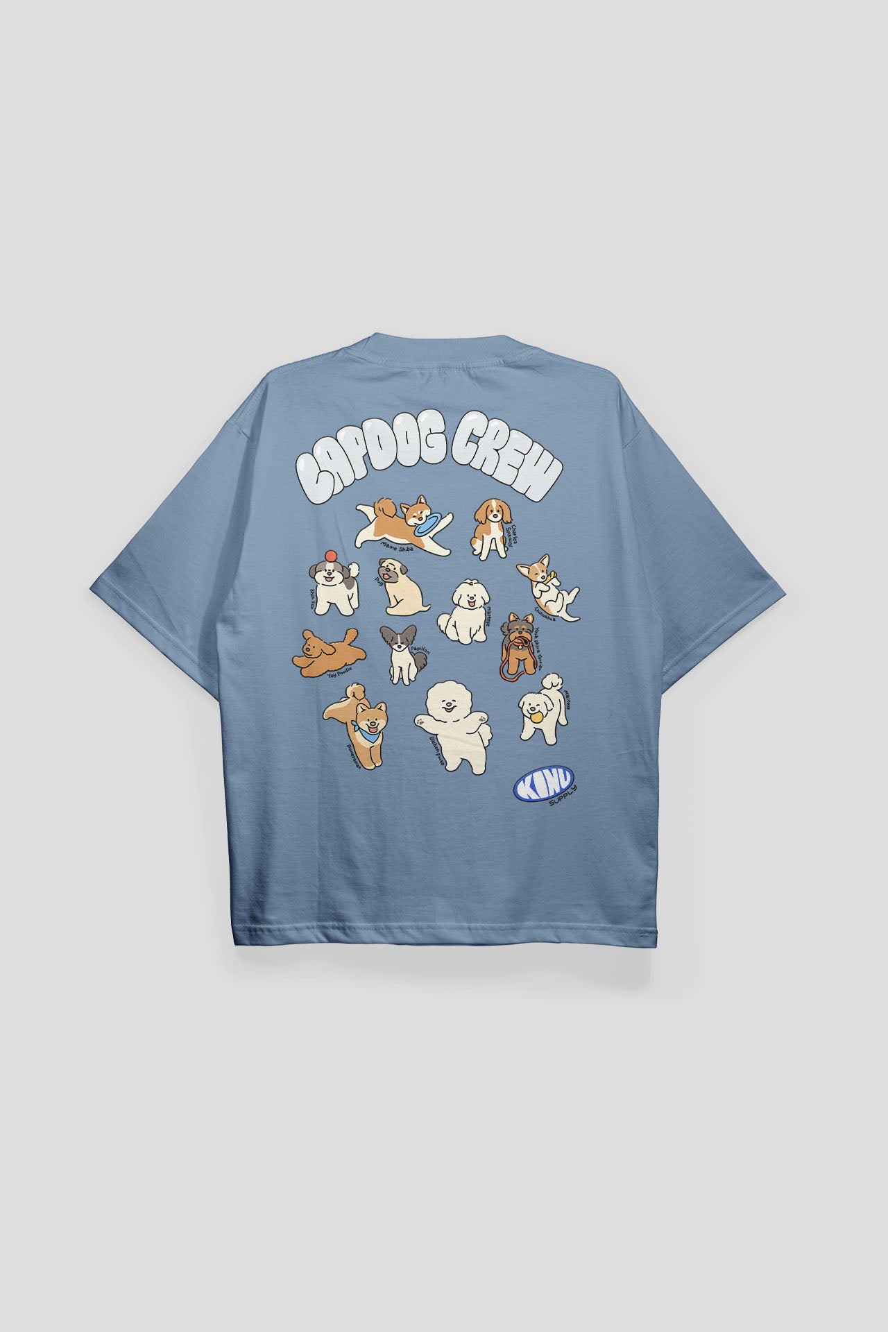 Lapdog Crew T-shirt Grey Blue