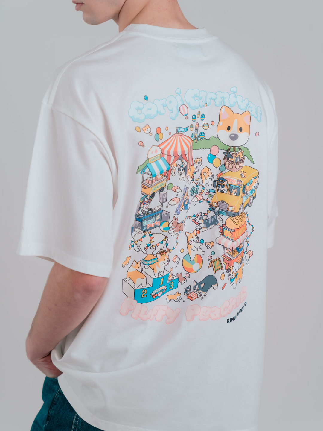 Corgi Carnival, Fluffy Peaches T-shirt