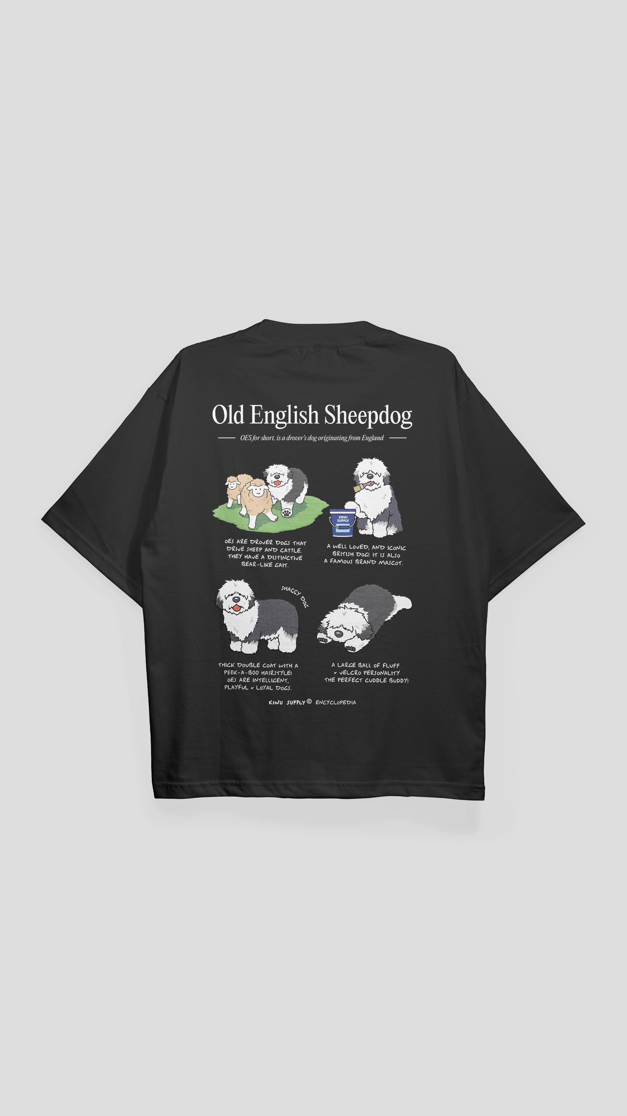 Old English Sheepdog Encyclopedia T-shirt