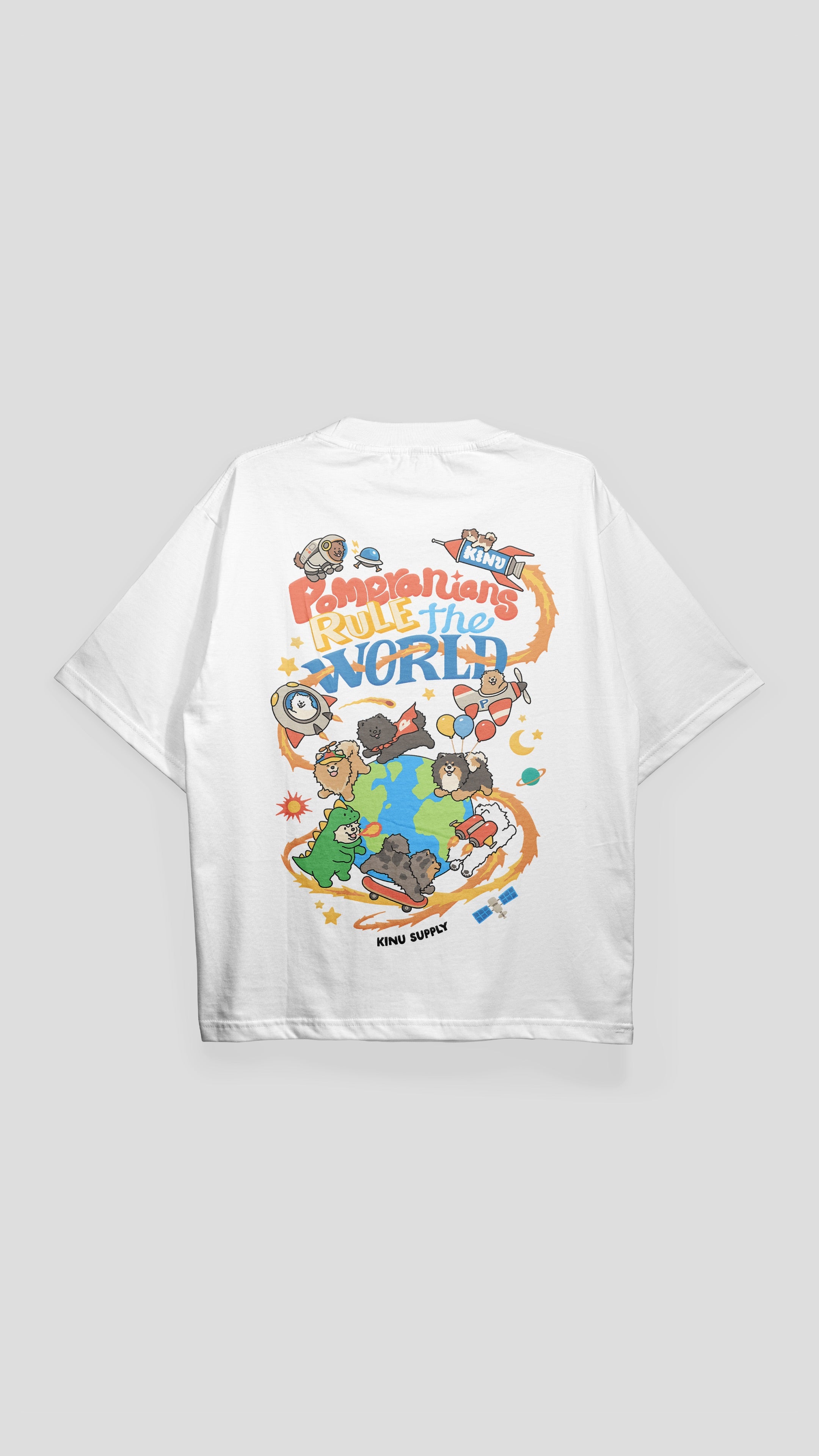 Pomeranians Rule the World Club T-shirt