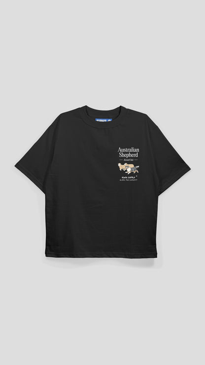 Australian Shepherd Encyclopedia T-shirt Black