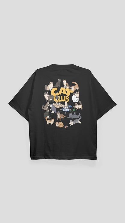 Cat Club T-shirt Black