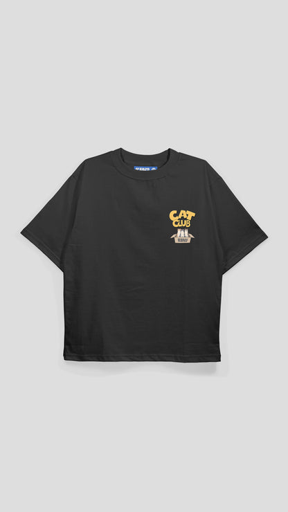 Cat Club T-shirt Black