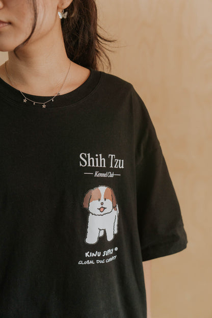 Shih Tzu Encyclopedia T-shirt Black