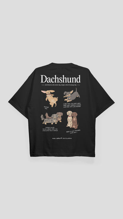 Dachshund Encyclopedia T-shirt Black