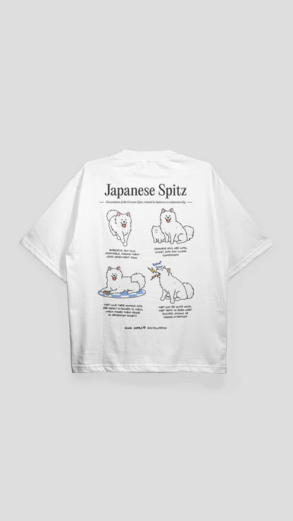 Japanese Spitz Encyclopedia T-shirt White