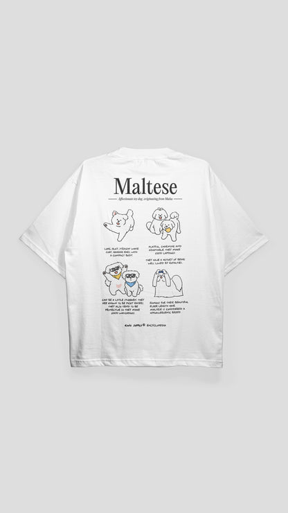 Maltese Encyclopedia T-shirt White