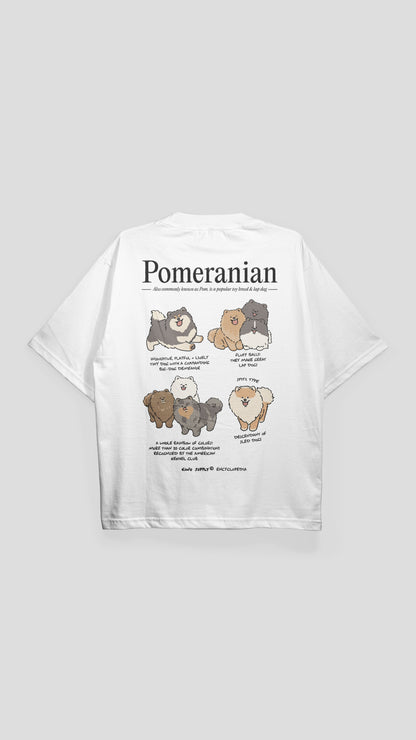 Pomeranian Encyclopedia T-shirt White