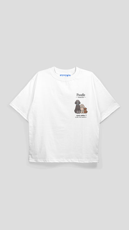 Poodle Encyclopedia T-shirt White