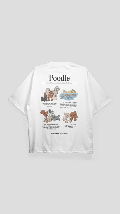 Poodle Encyclopedia T-shirt White