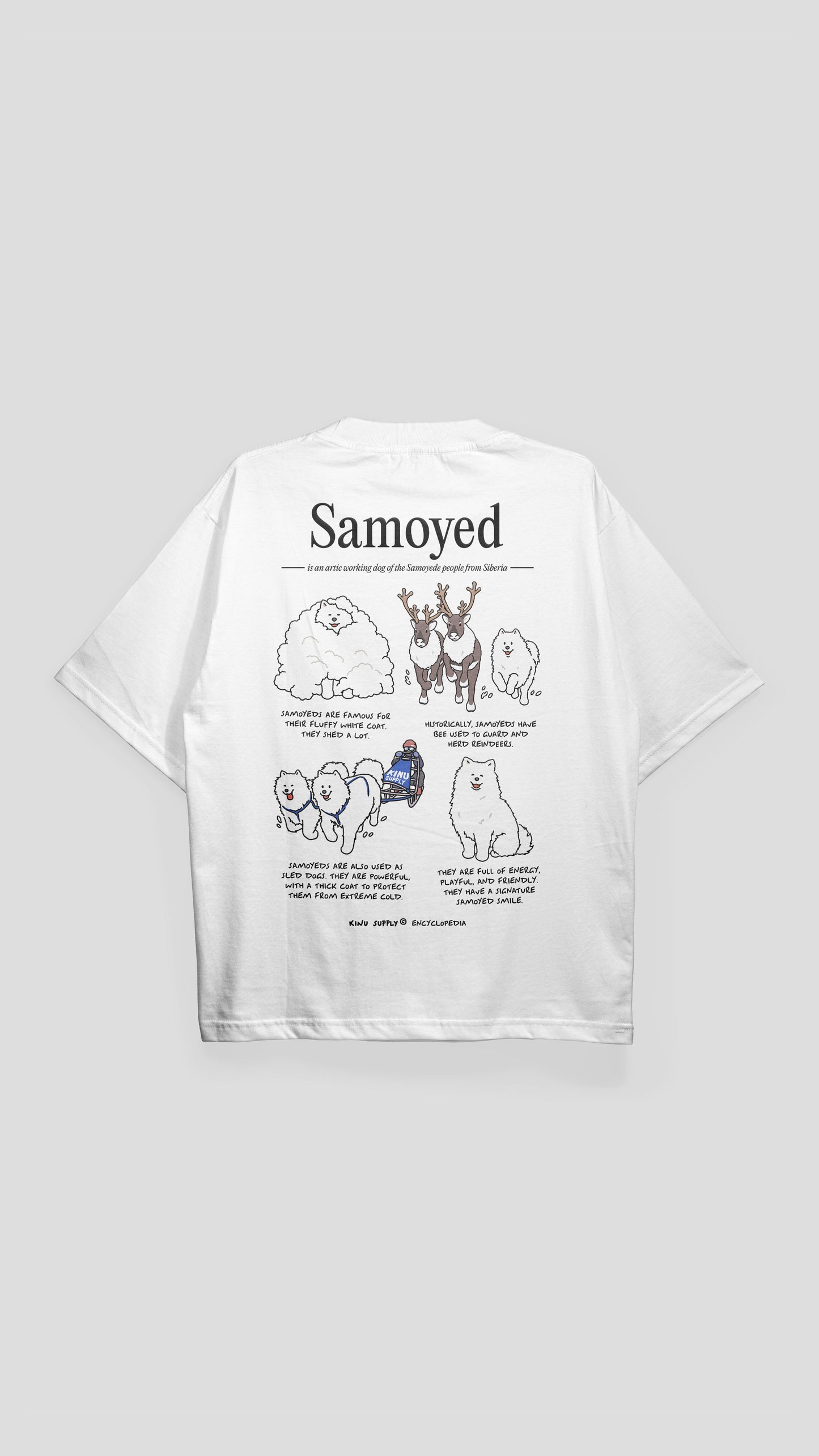 Samoyed Encyclopedia T-shirt White