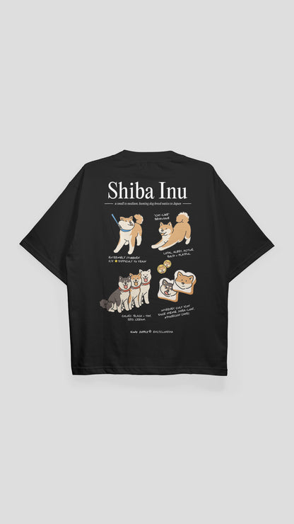 Shiba Inu Encyclopedia T-shirt Black