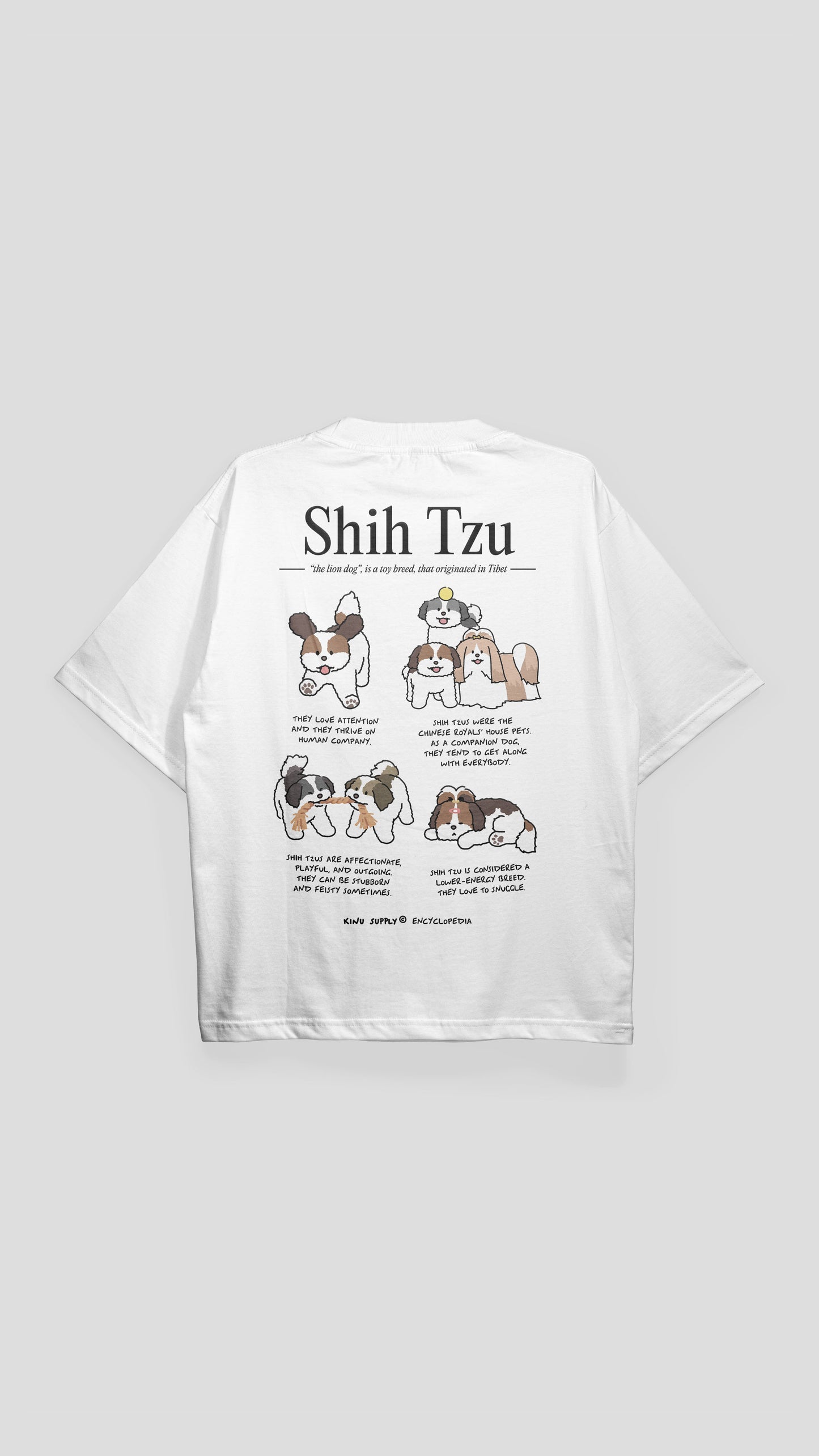 Shih Tzu Encyclopedia T-shirt White