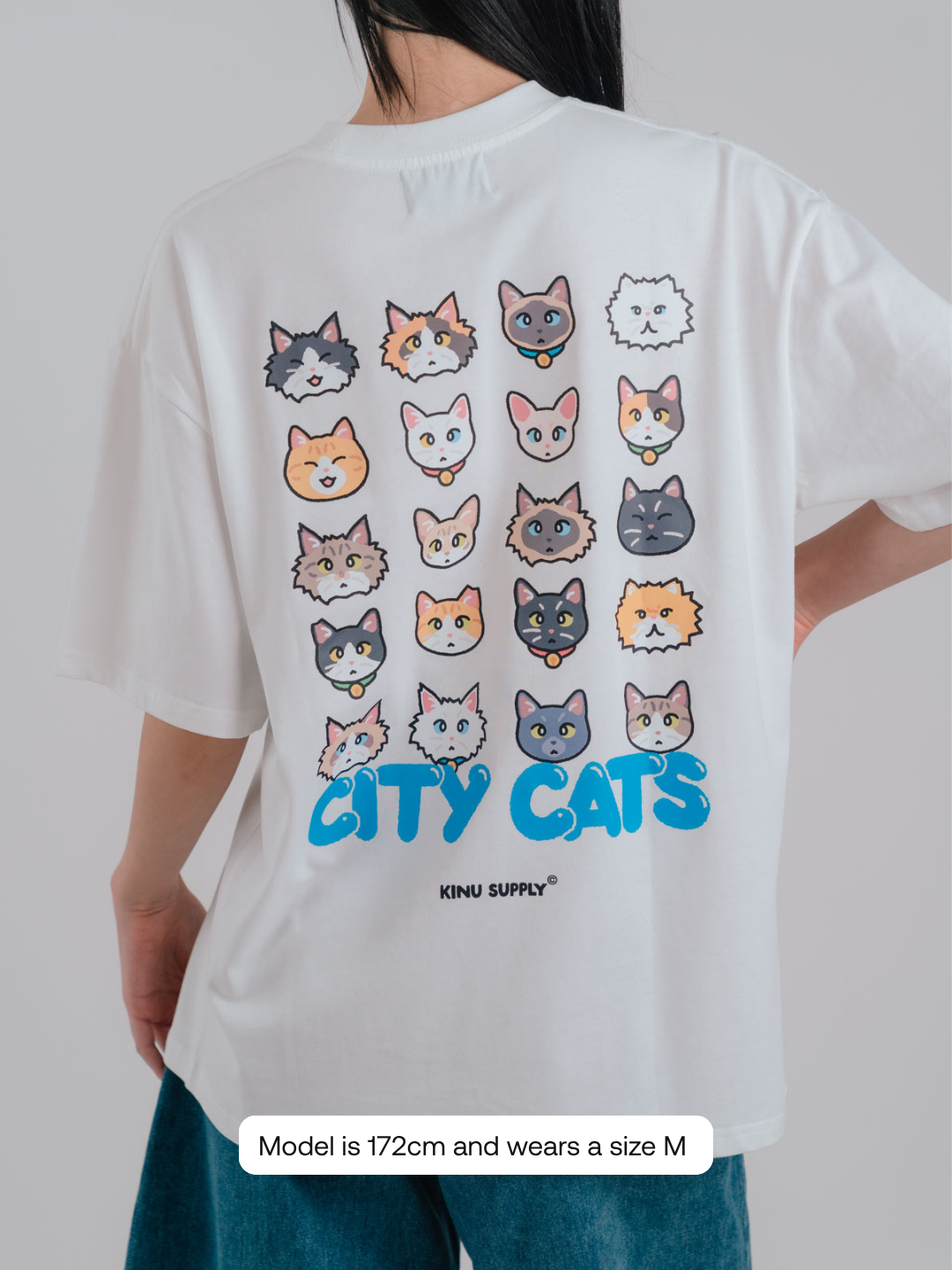 City Cat Cat Heads T-shirt